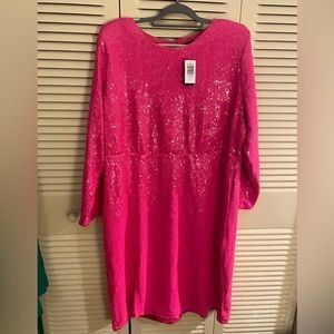 24 Torrid Barbie Pink sequined dress